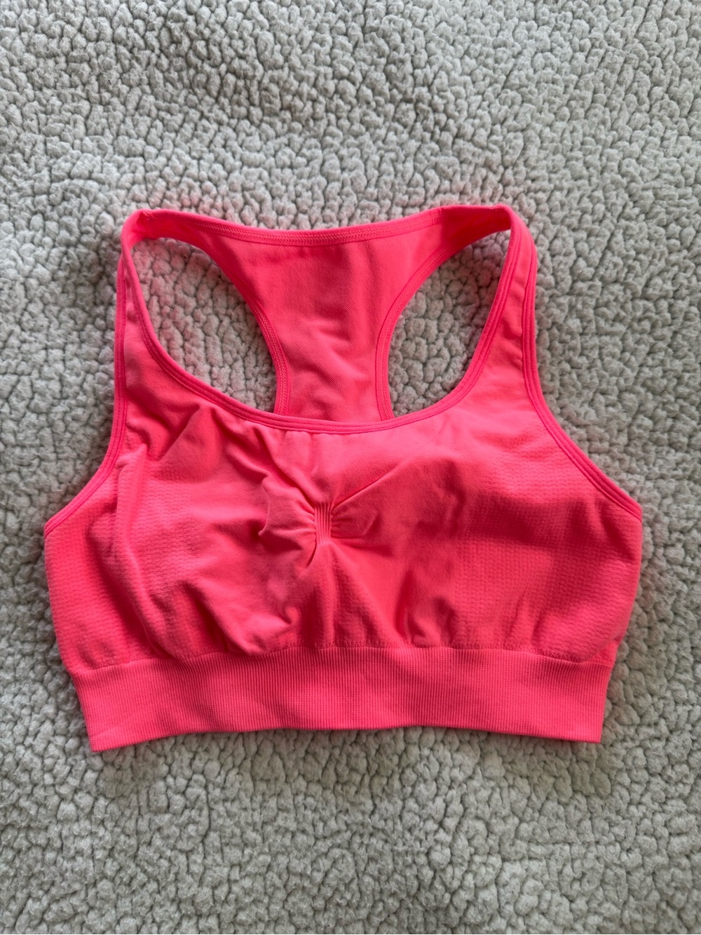 Aerie Racerback Seamless Neon Pink Sports Bra